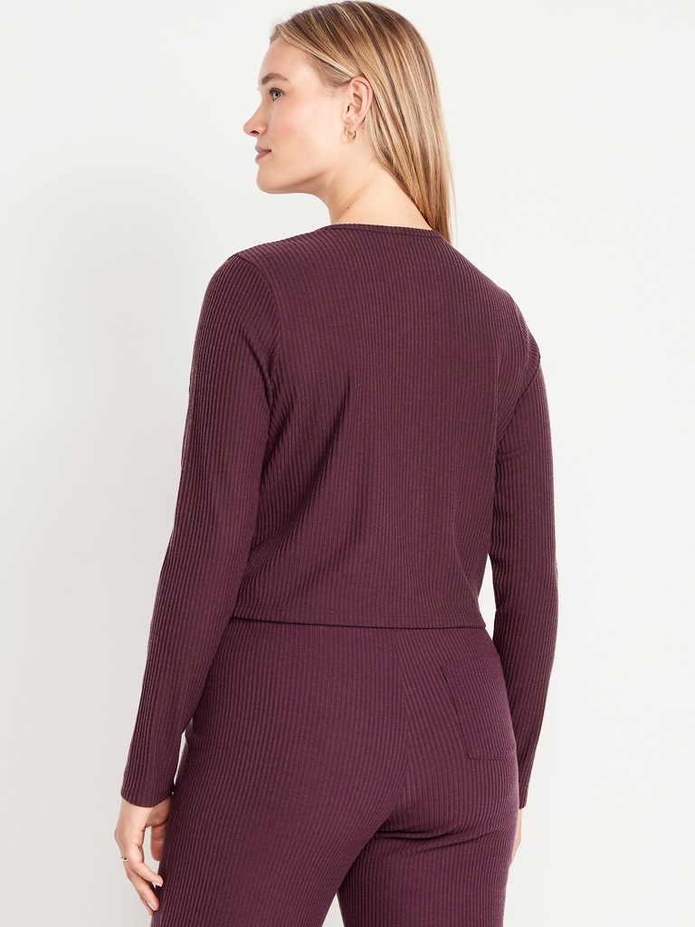 Ribbed Cardigan Sweater