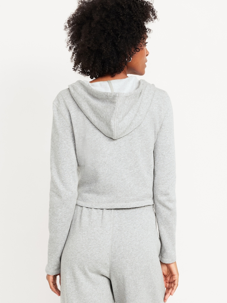 SoComfy Cropped Zip Hoodie Sweatshirt