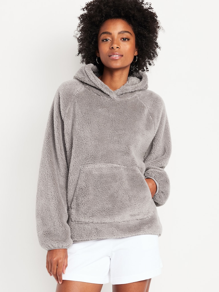 Oversized Sherpa Pullover Hoodie