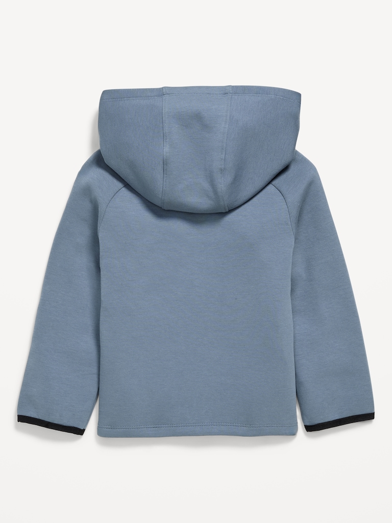 Oversized Dynamic Fleece Zip-Front Hoodie for Toddler Boys