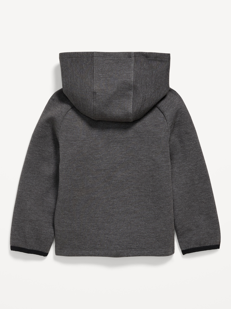 Oversized Dynamic Fleece Zip-Front Hoodie for Toddler Boys