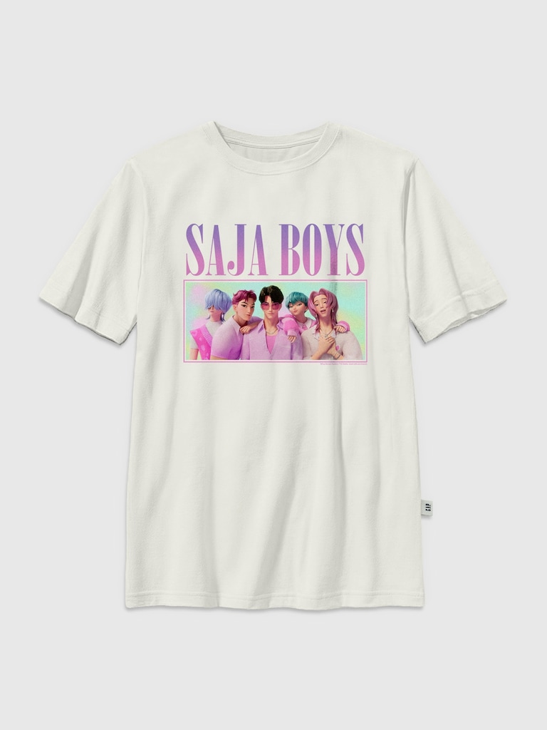 Kids K-Pop Demon Hunters Saja Boys Graphic T-Shirt