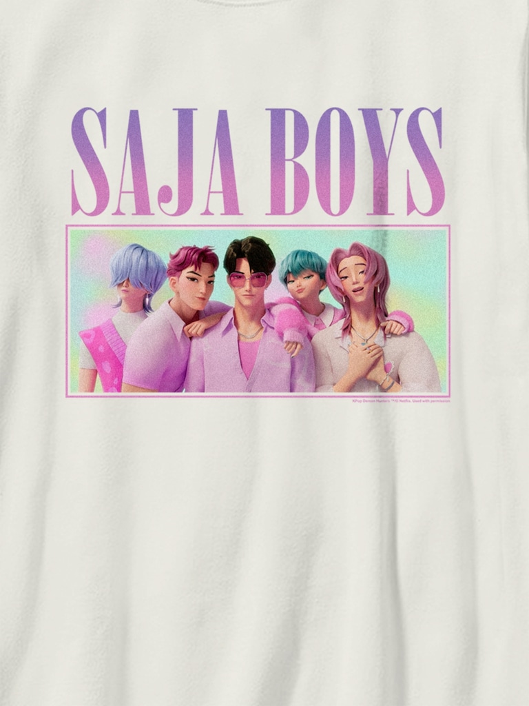 Kids K-Pop Demon Hunters Saja Boys Graphic T-Shirt