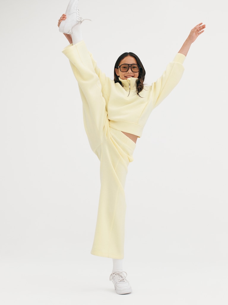 High-Waisted Bounce Fleece Wide-Leg Sweatpants for Girls