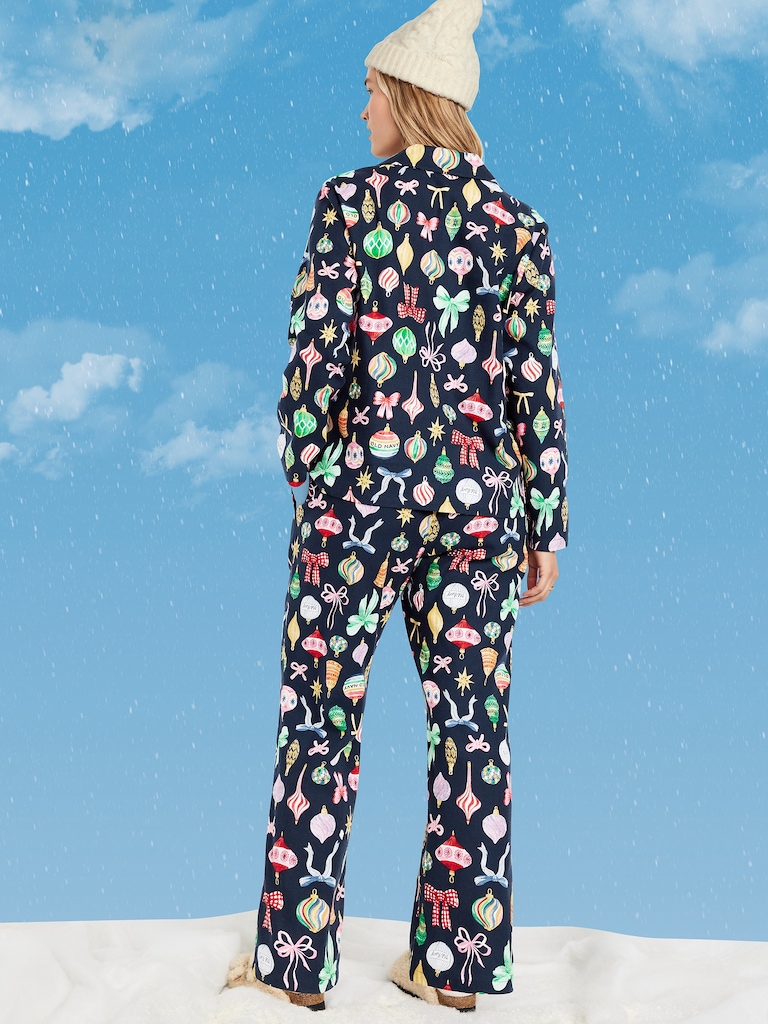 Printed Flannel Pajama Pant Set for Women