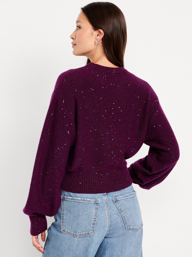 SoSoft Crew-Neck Sequin Sweater