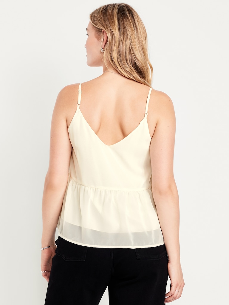 Embellished Cami Peplum Top