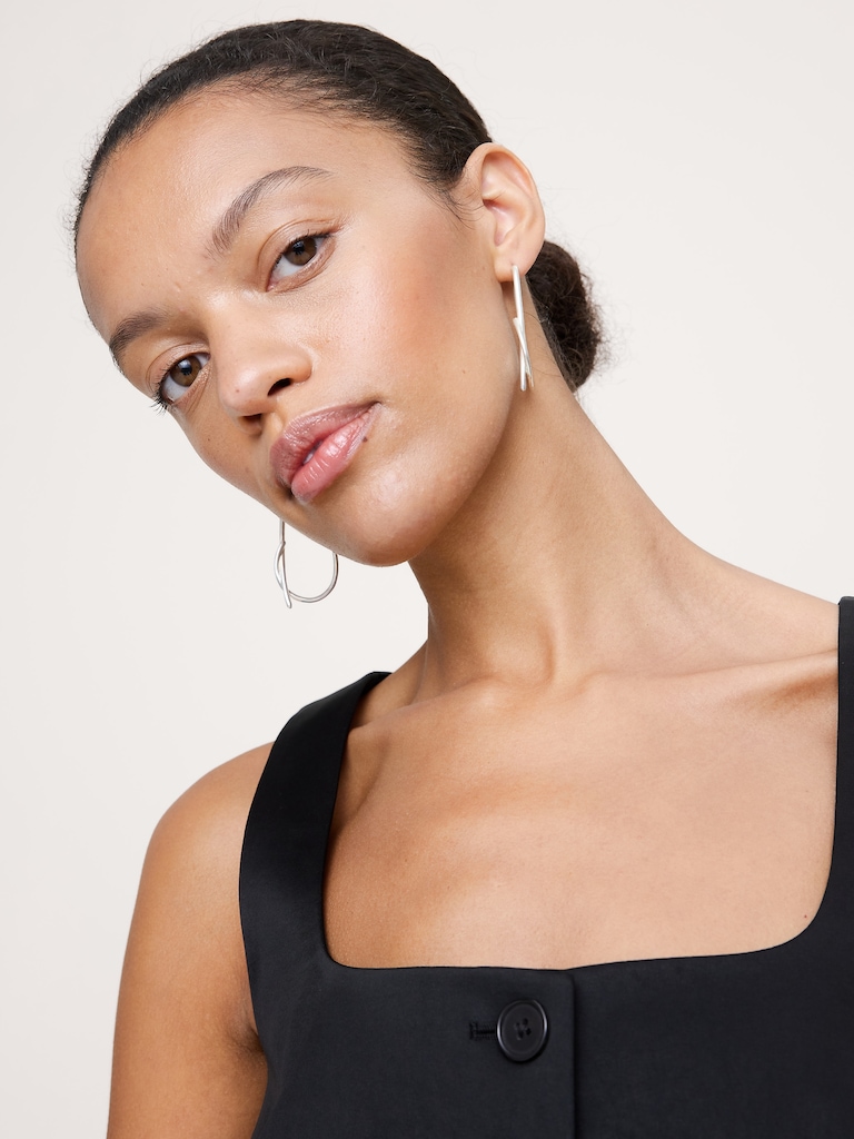 Large Knotted Hoop Earrings