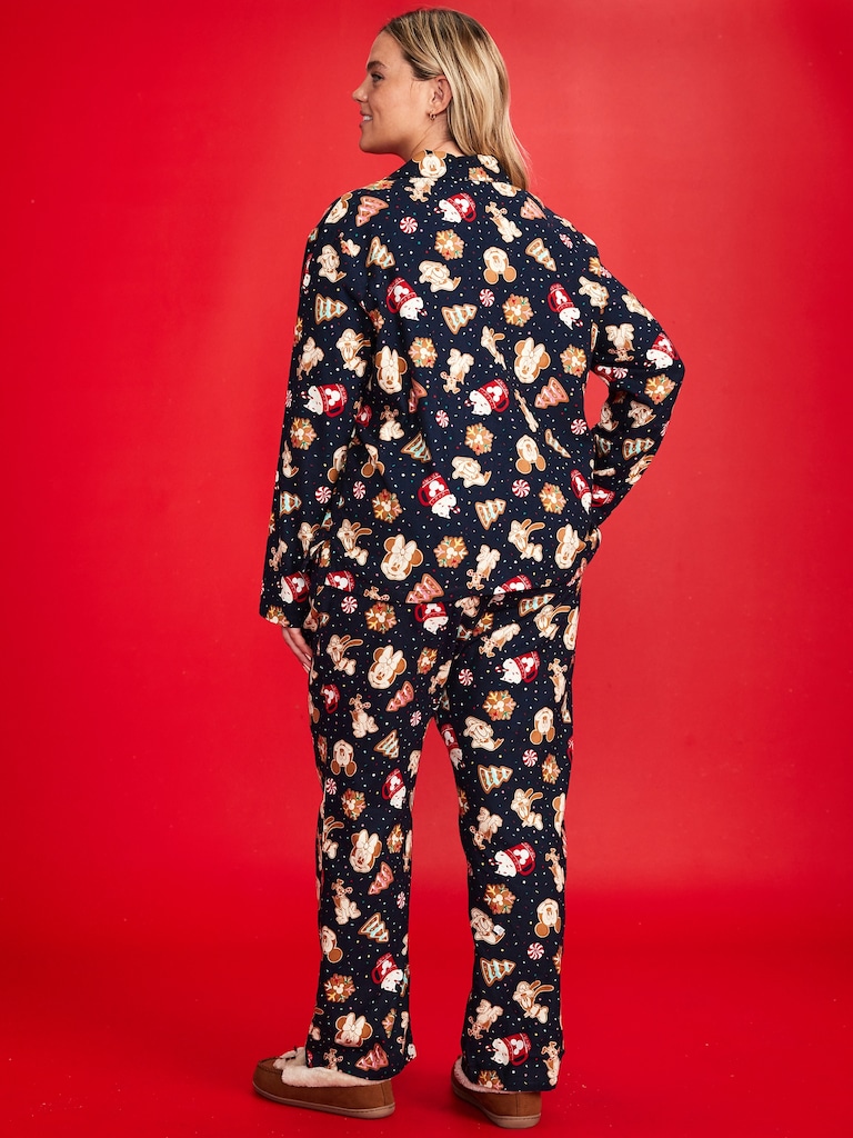 Old Navy x Disney Mickey Mouse & Friends Printed Flannel Pajama Set for Women