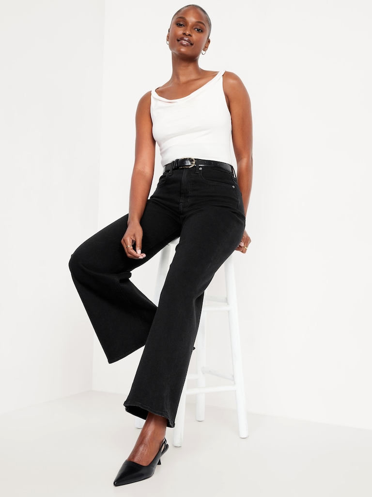 Cowl-Neck Twist-Strap Top