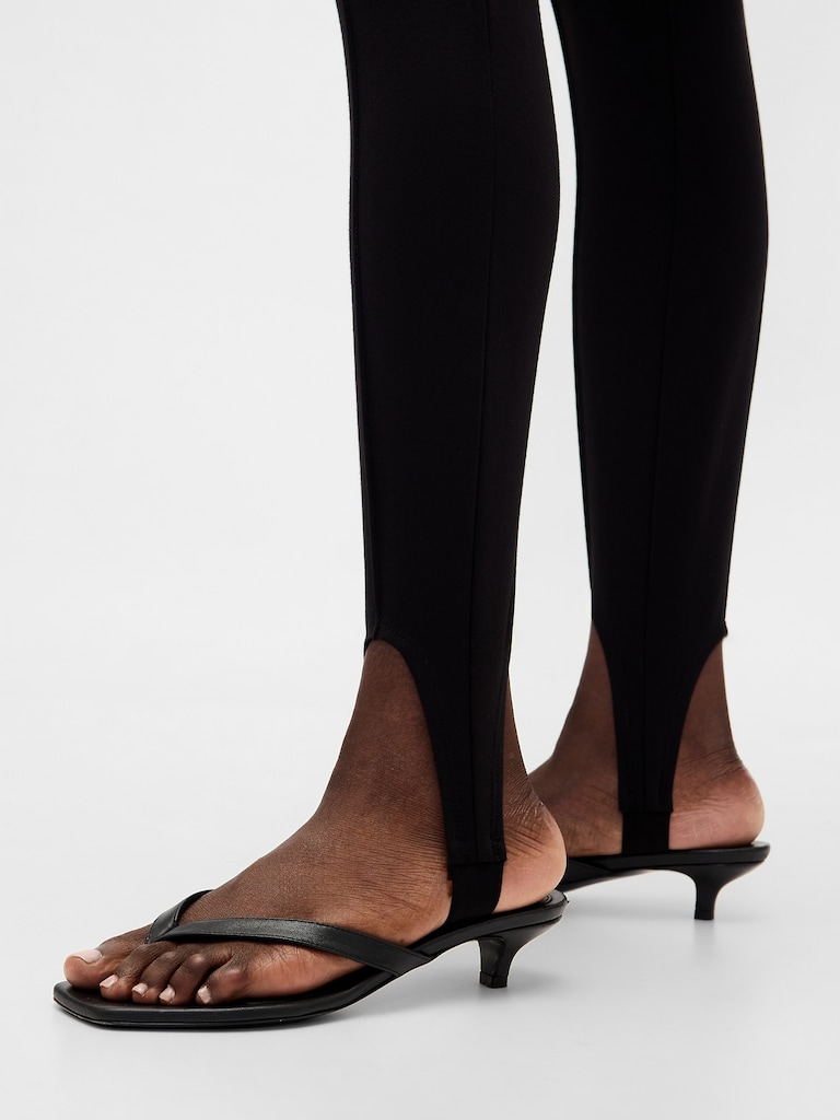 High Rise Double Knit Stirrup Pants