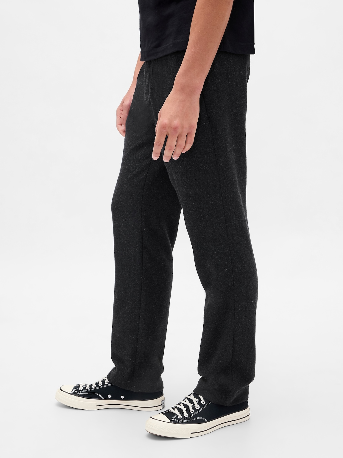 Wool-Blend Relaxed Straight Trousers