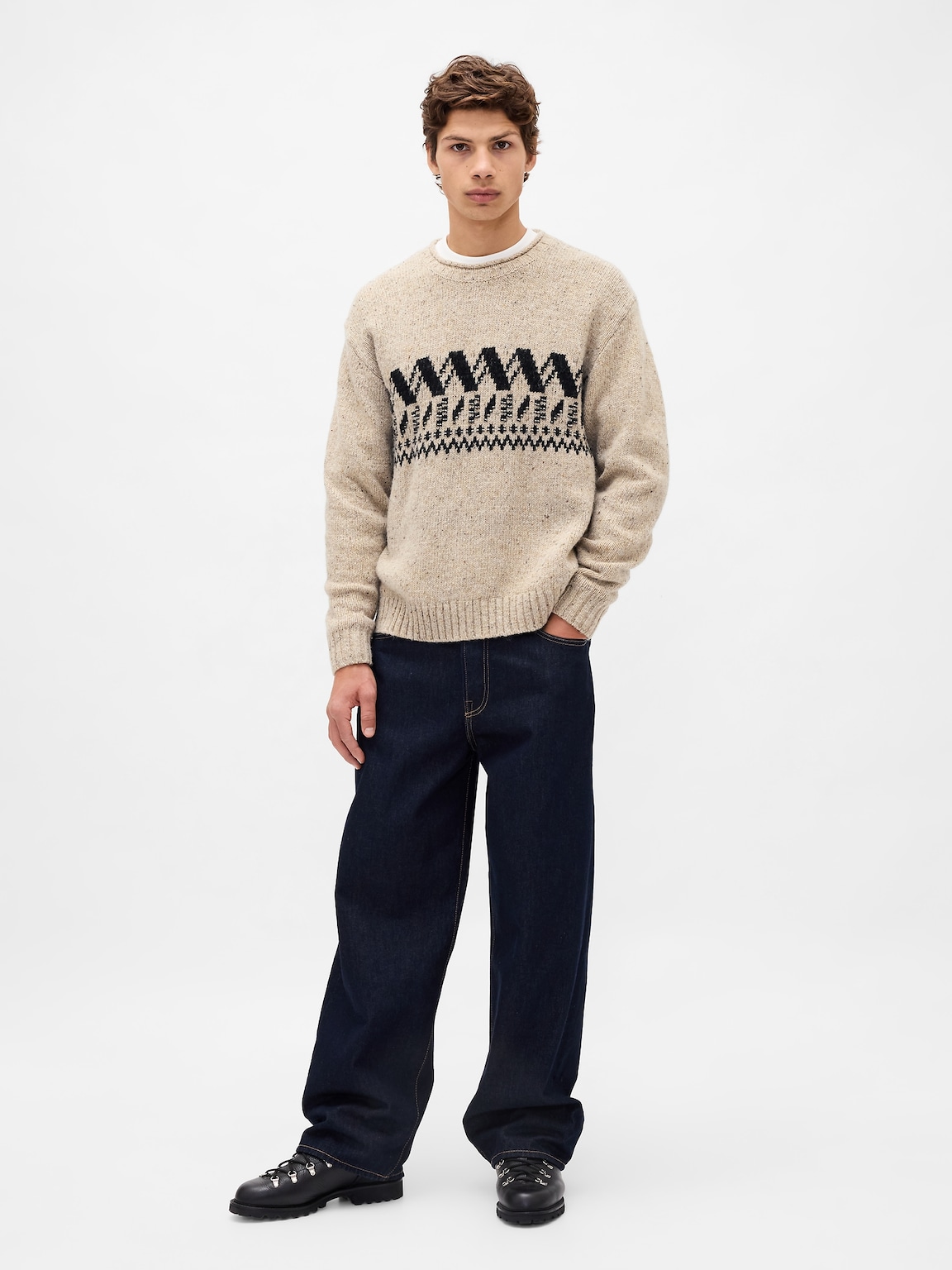 Wool-Blend Roll-Neck Sweater