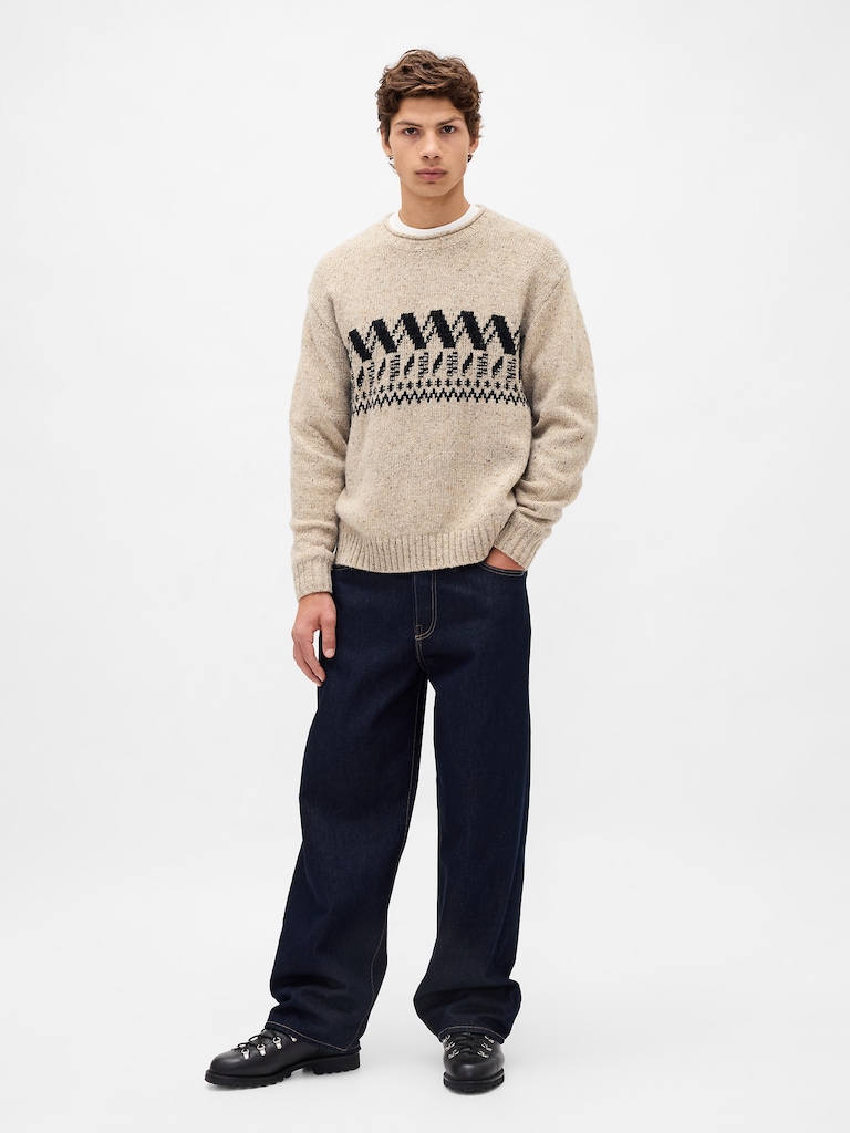 Wool-Blend Roll-Neck Sweater