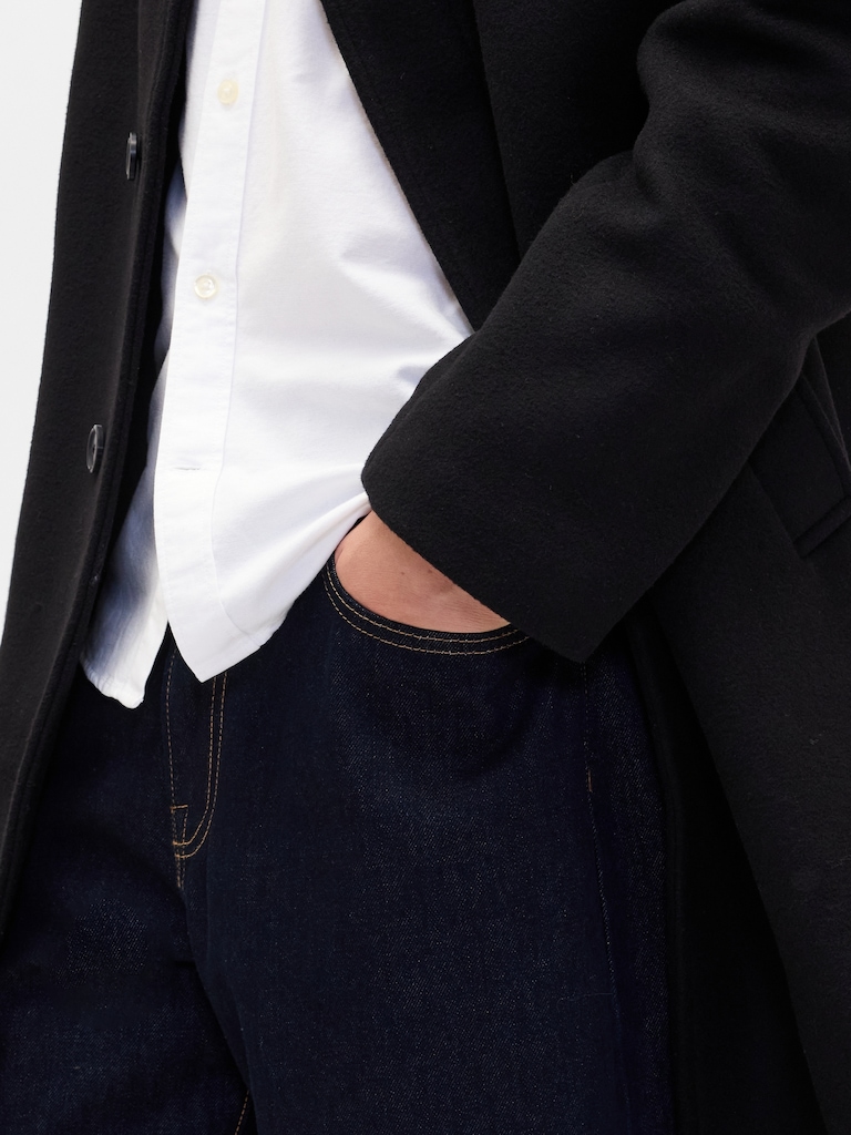 Wool-Blend Car Coat