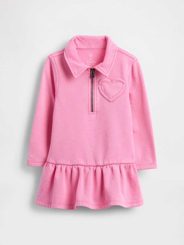 Baby & Toddler Half-Zip Pullover Sweatshirt Dress