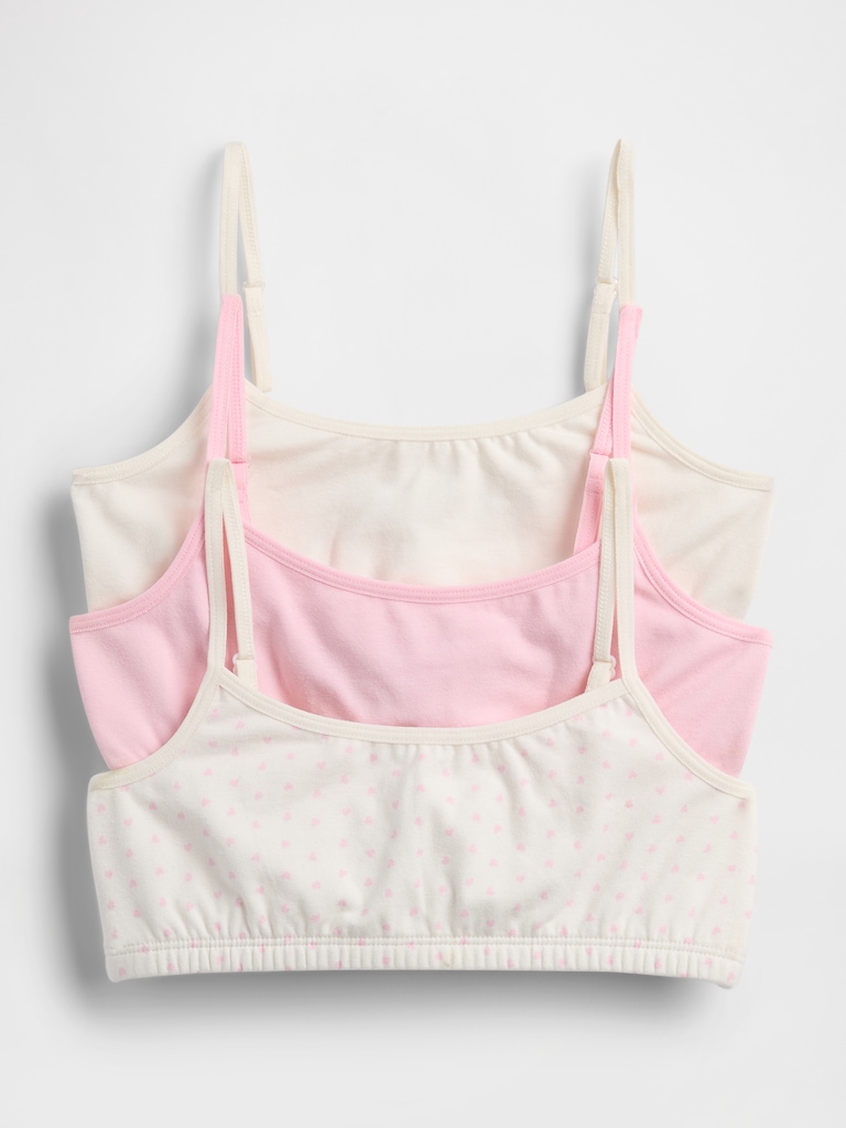 Kids Organic Stretch Cotton Basic Bra (3-Pack)