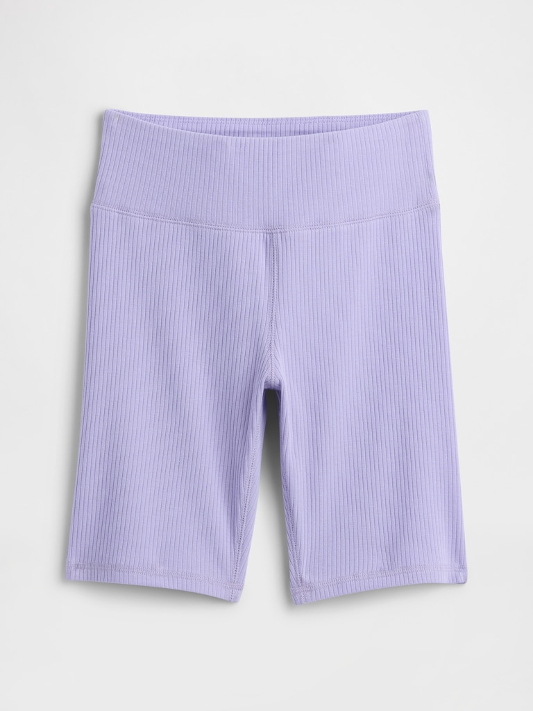 Kids Ribbed Bike Shorts