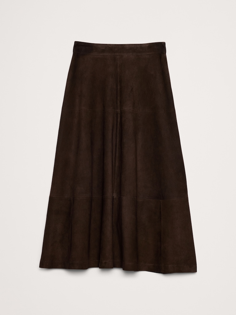 Suede Midi Skirt