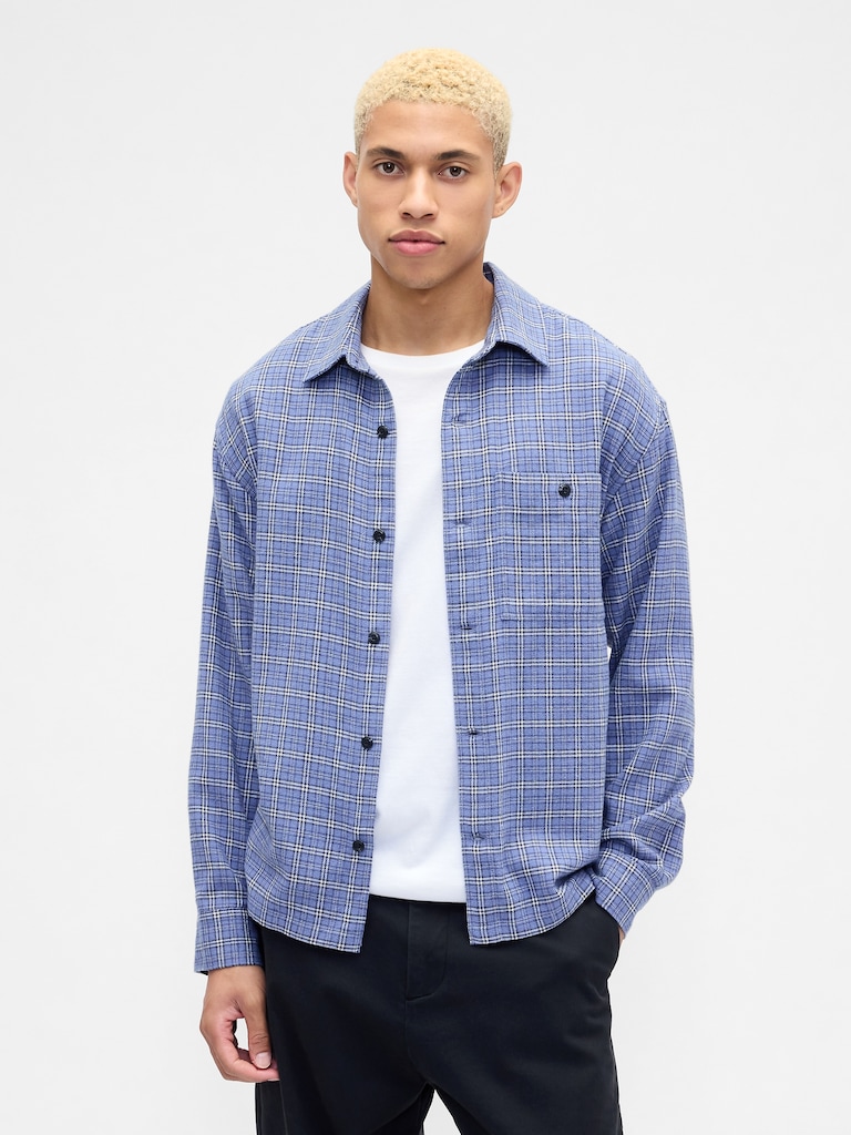 Flannel Shirt in Boxy Fit