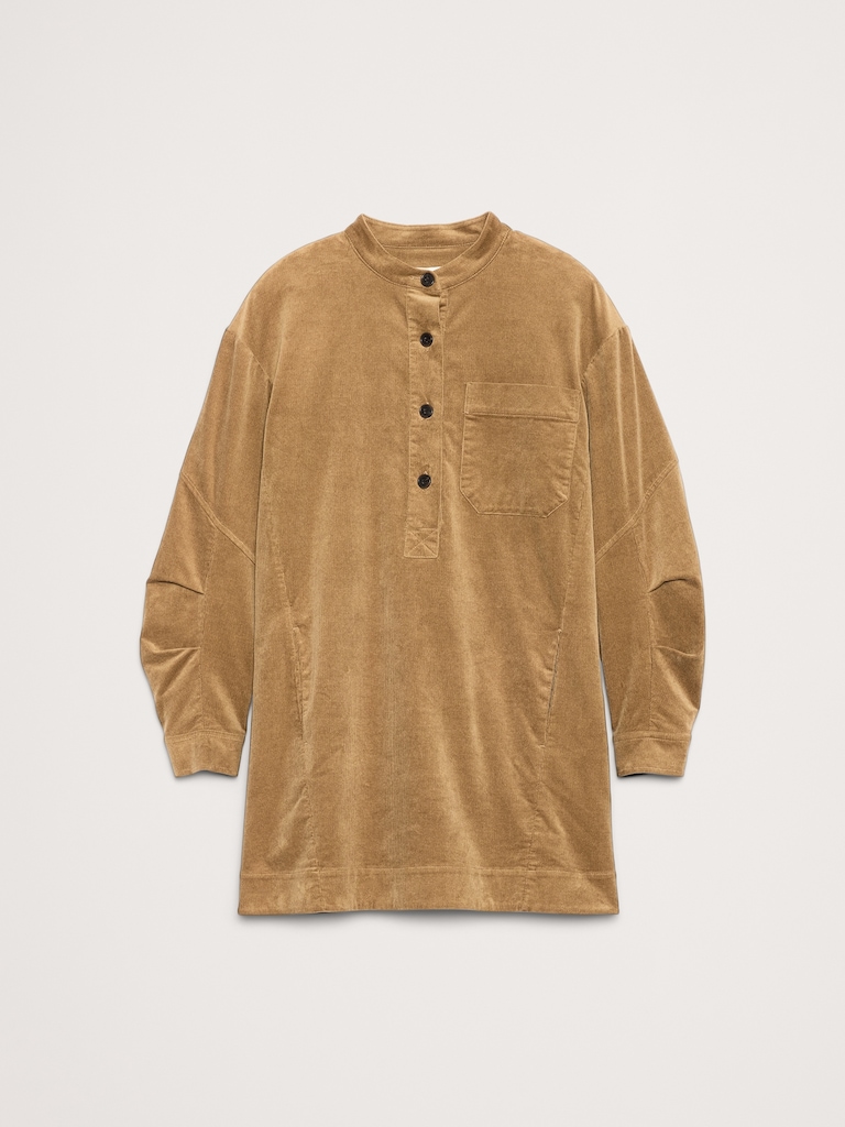 Corduroy Popover Shift Dress