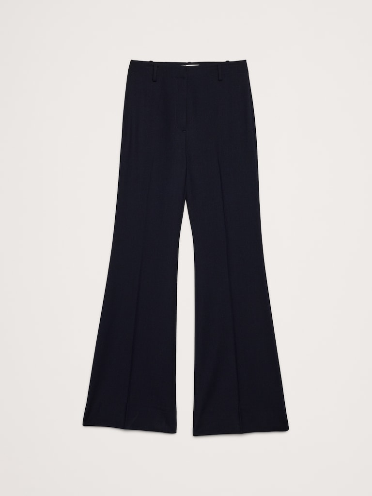High-Rise Flare Italian Wool Pant