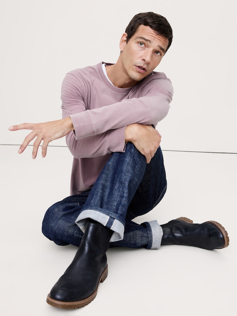 Sun-Washed Cotton Long-Sleeve T-Shirt