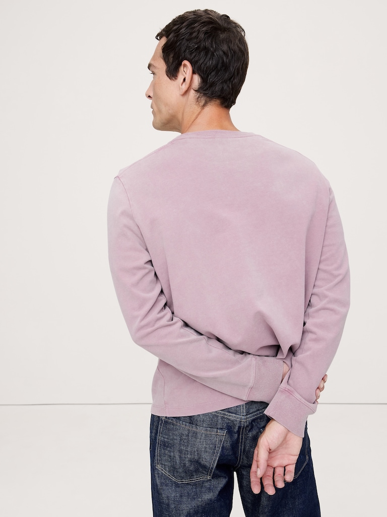 Sun-Washed Cotton Long-Sleeve T-Shirt