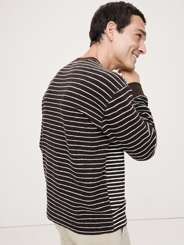 Mixed Stripe Relaxed Jersey T-Shirt