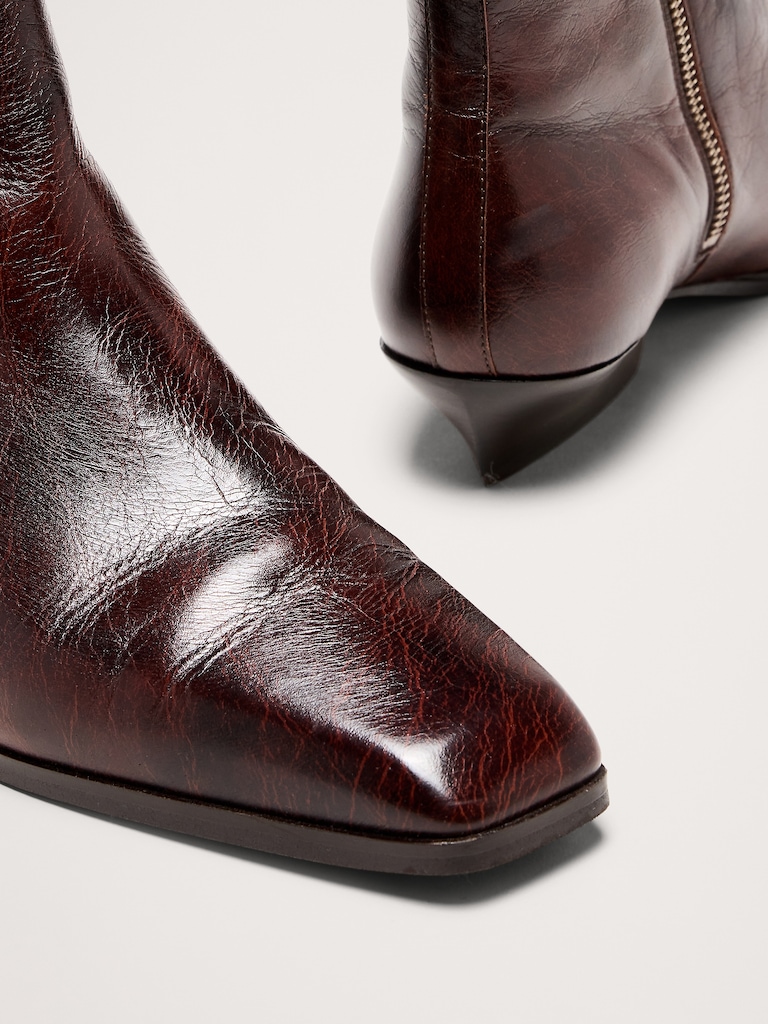 Italian Leather Ankle Boot