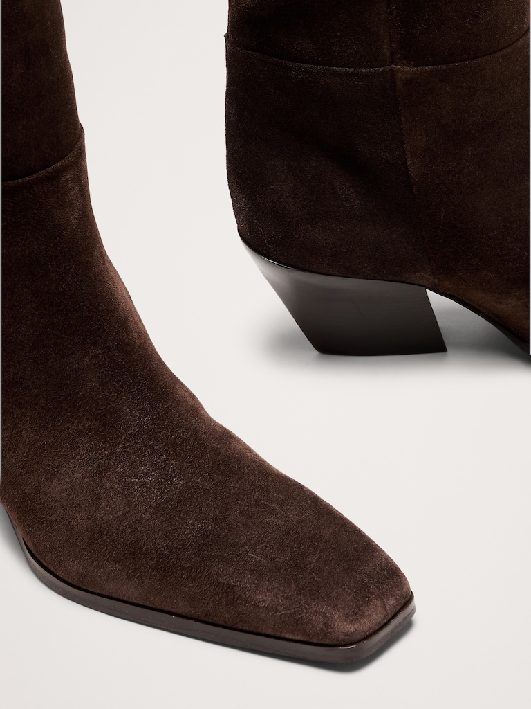 Italian Leather Knee-High Boot