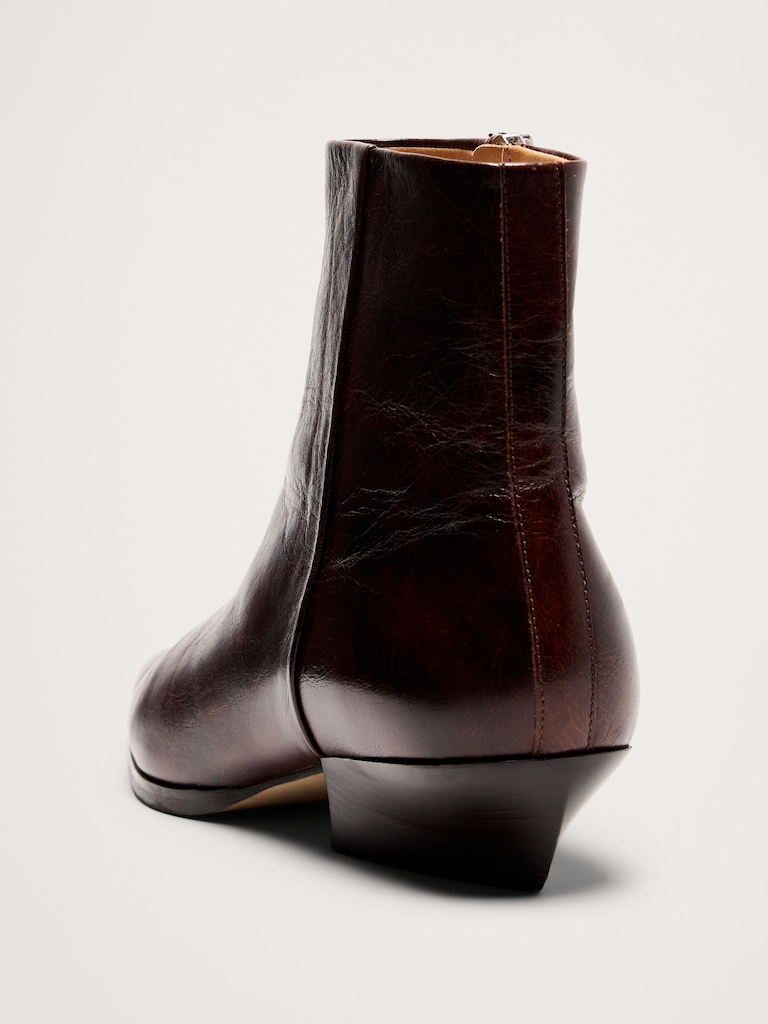 Italian Leather Ankle Boot