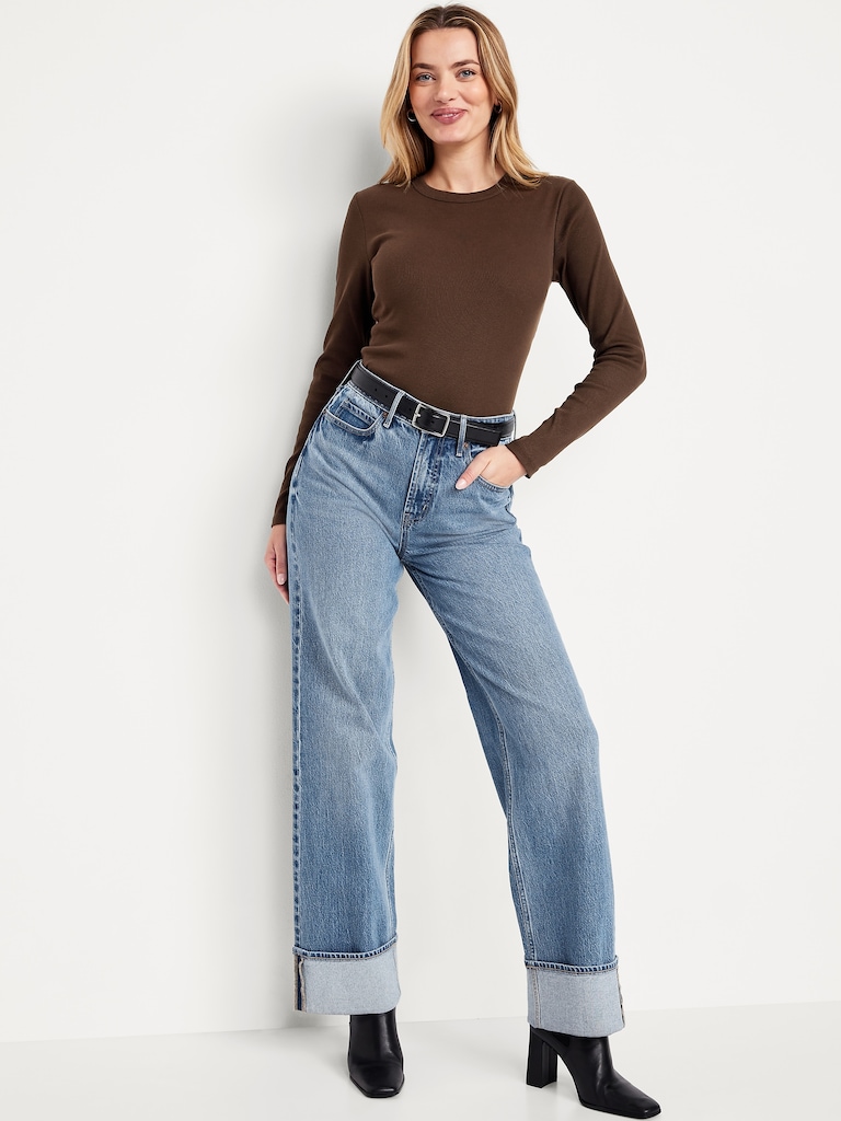 Snug Long-Sleeve Crew-Neck T-Shirt