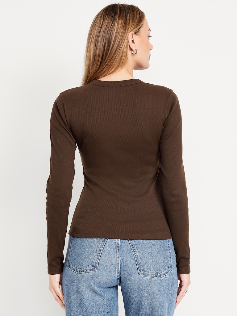 Snug Long-Sleeve Crew-Neck T-Shirt