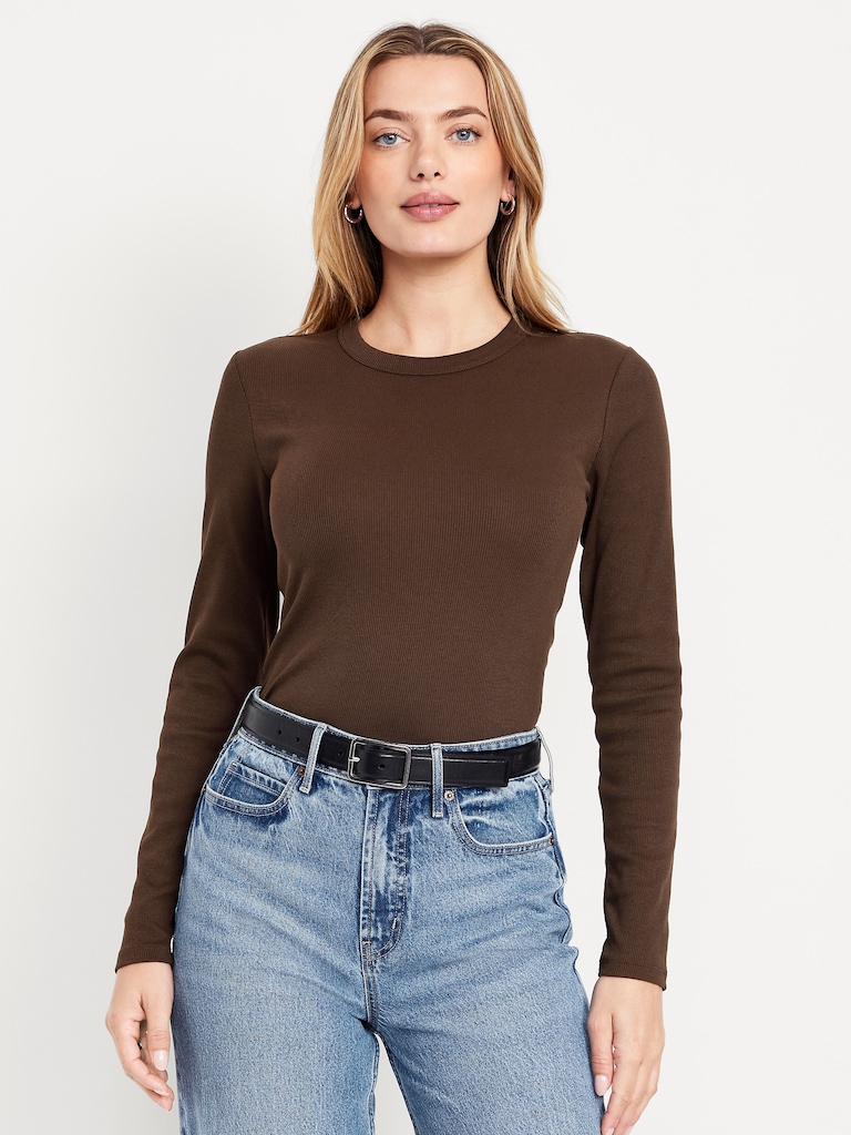 Snug Long-Sleeve Crew-Neck T-Shirt