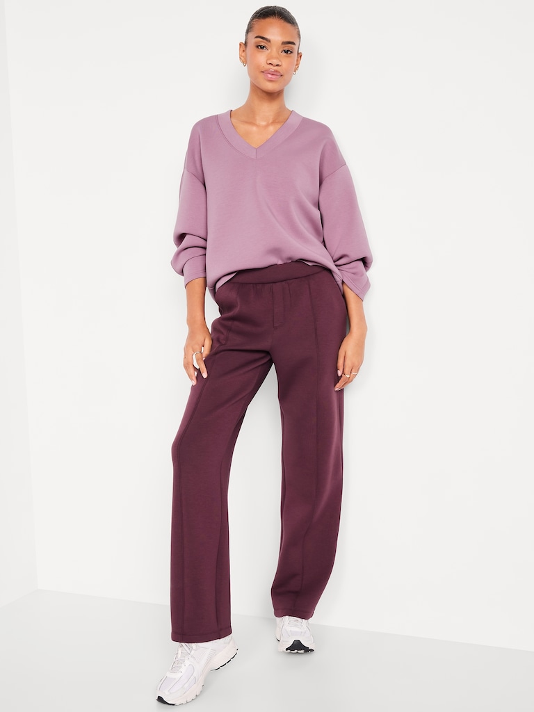 Bounce Fleece V-Neck Cocoon Sweatshirt