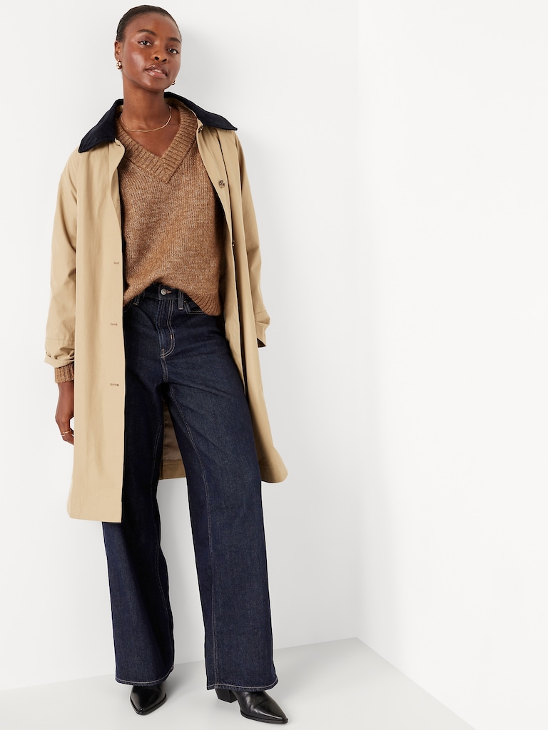 Cozy Cropped V-Neck Sweater