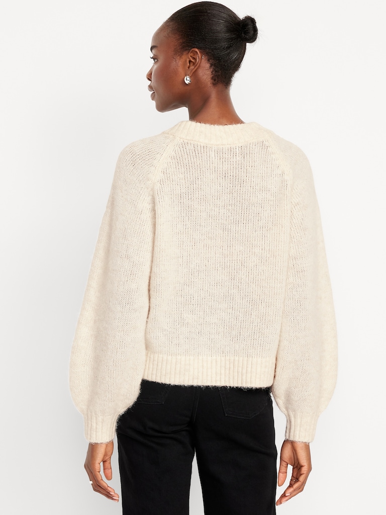 Cozy Cropped V-Neck Sweater