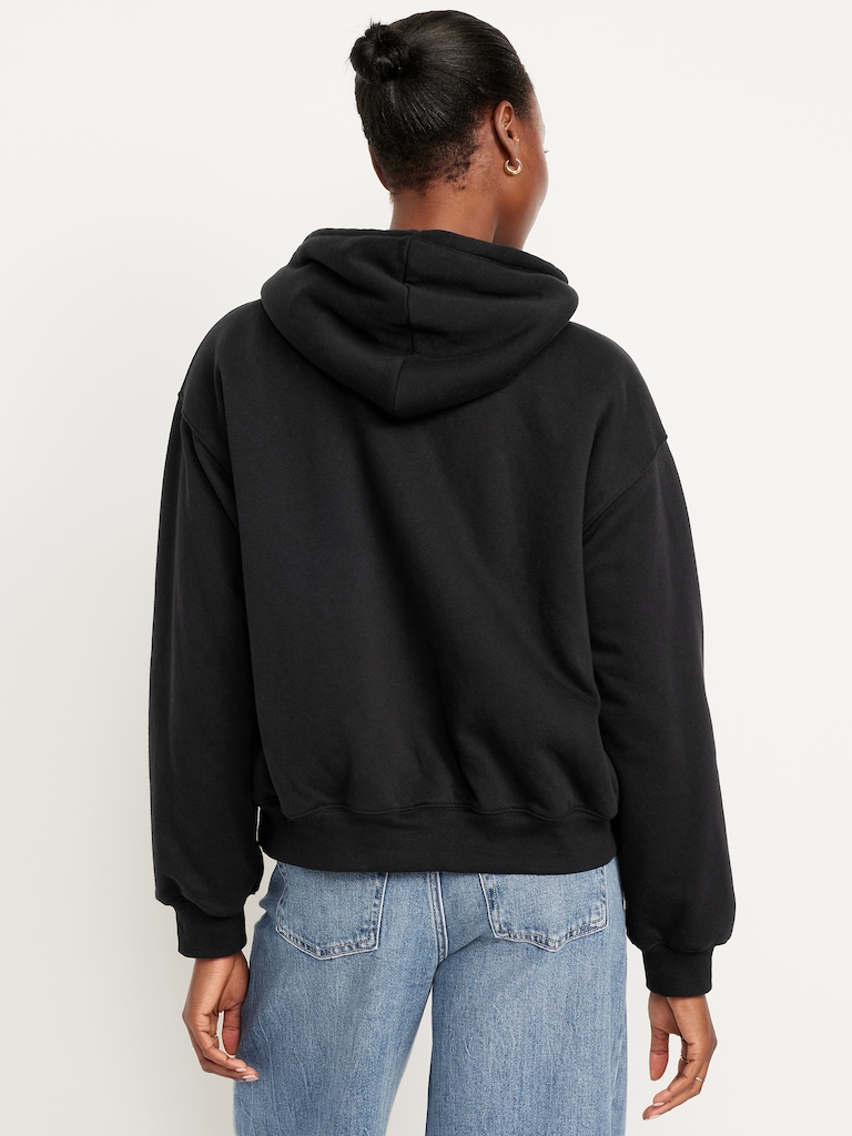 Oversized Logo-Graphic Hoodie Sweatshirt