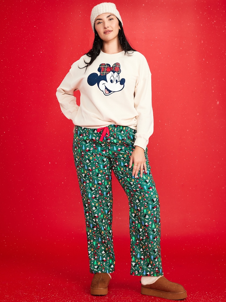 Old Navy x Disney Mid-Rise Printed Flannel Pajama Pants for Women