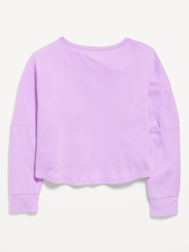 Long-Sleeve Cropped Top for Girls