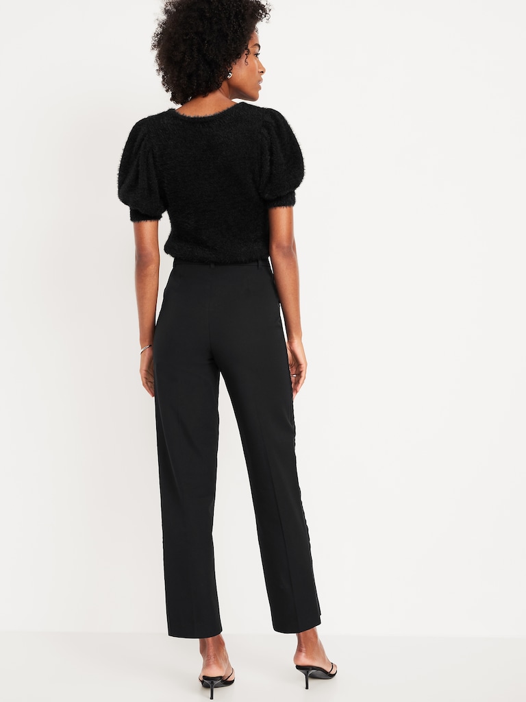 High-Waisted Pixie Loose Straight Pants