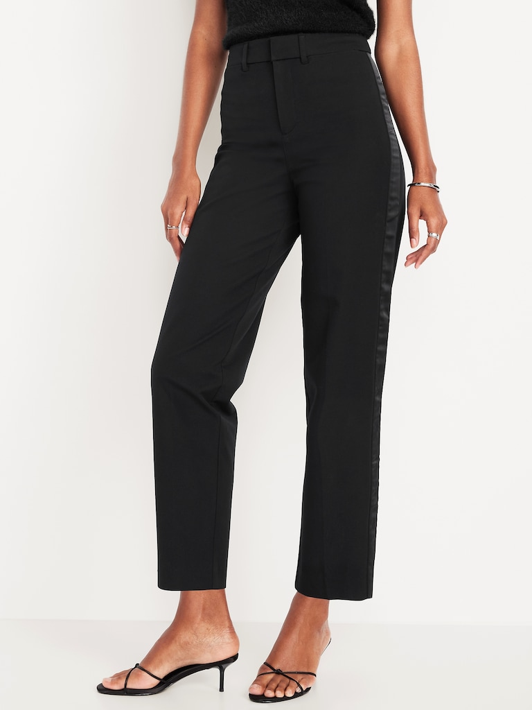 High-Waisted Pixie Loose Straight Pants