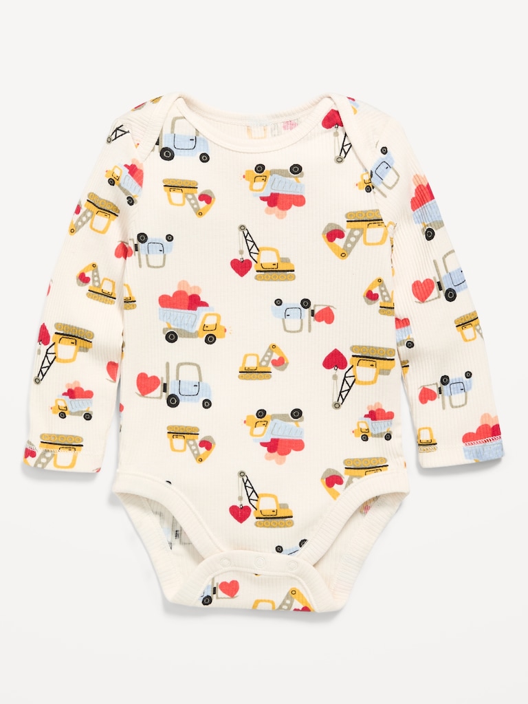 Printed Long-Sleeve Bodysuit for Baby