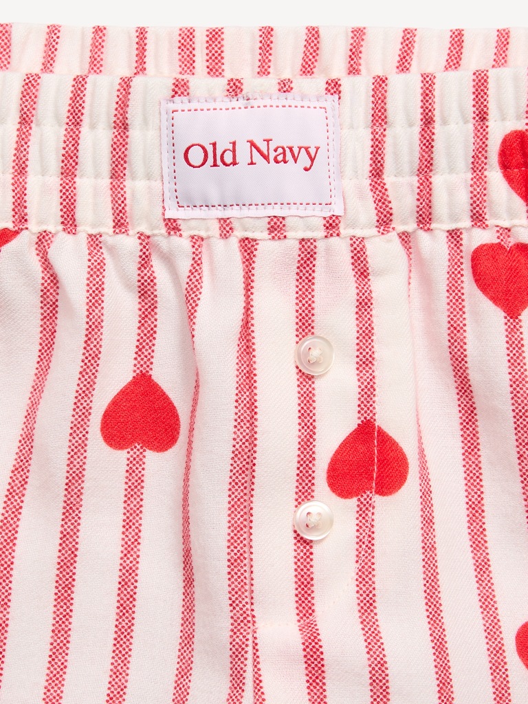 Flannel Plaid Boxer Pajama Shorts for Girls