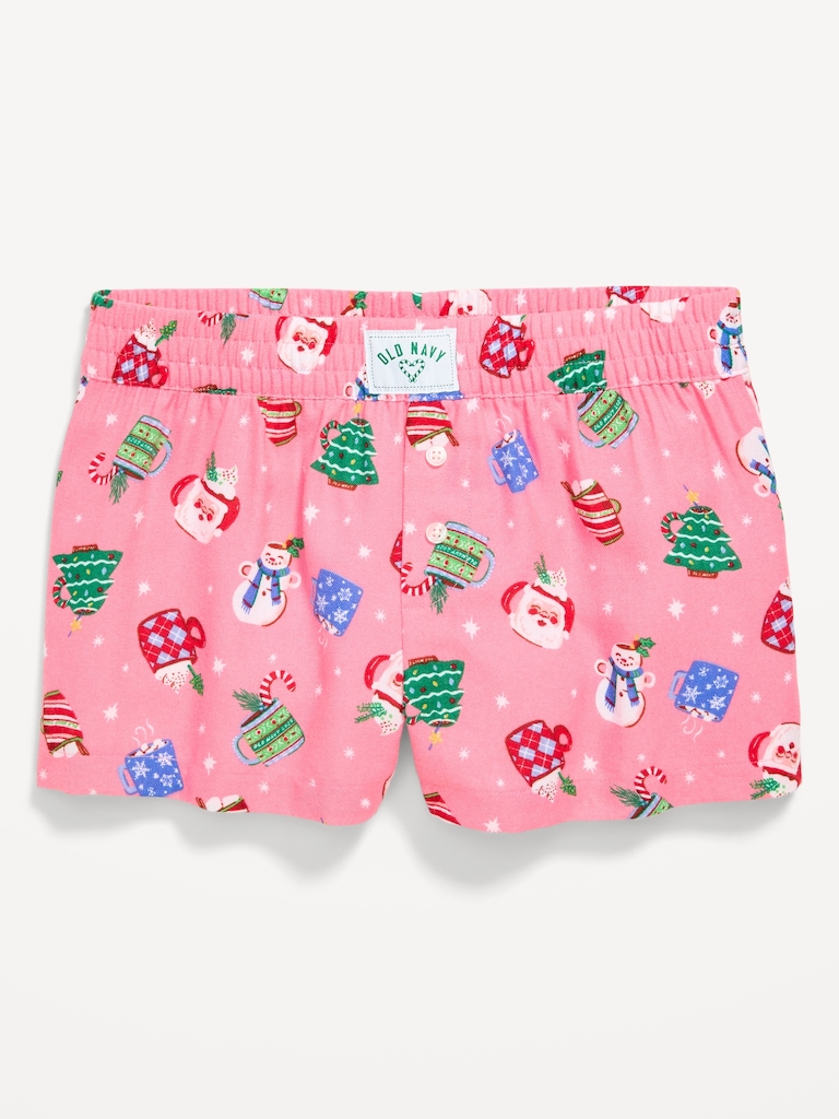 Flannel Plaid Boxer Pajama Shorts for Girls