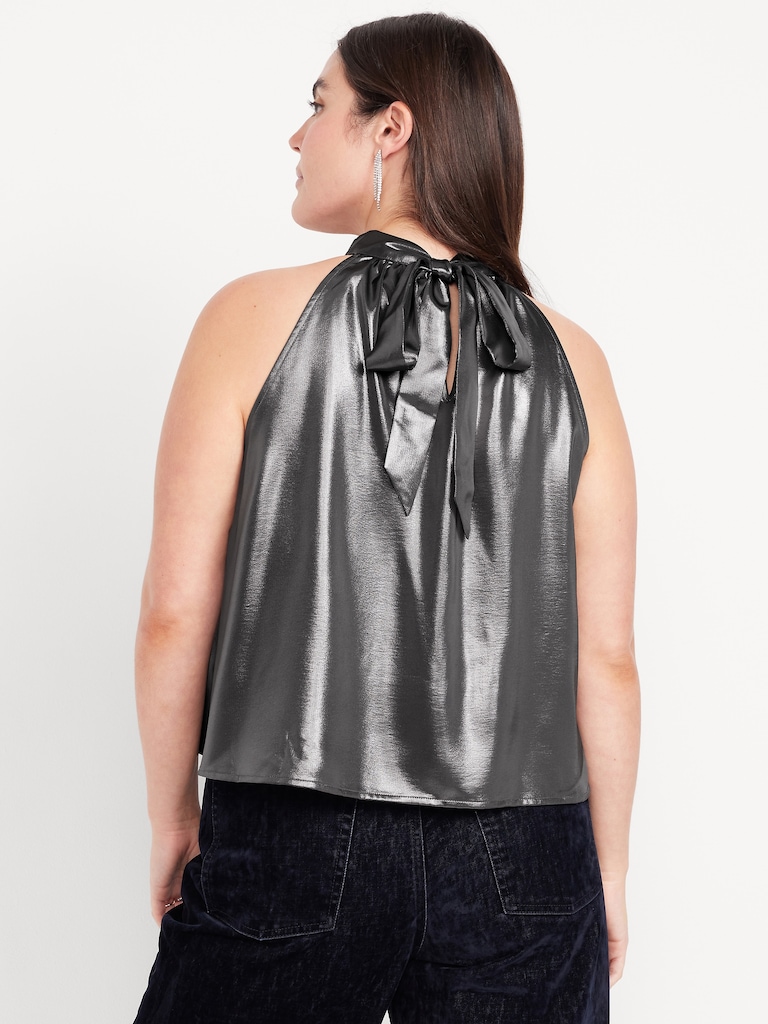 Satin Shine Halter Top