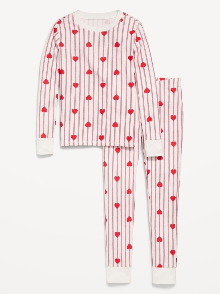 Printed Gender-Neutral Snug-Fit Pajama Set for Kids