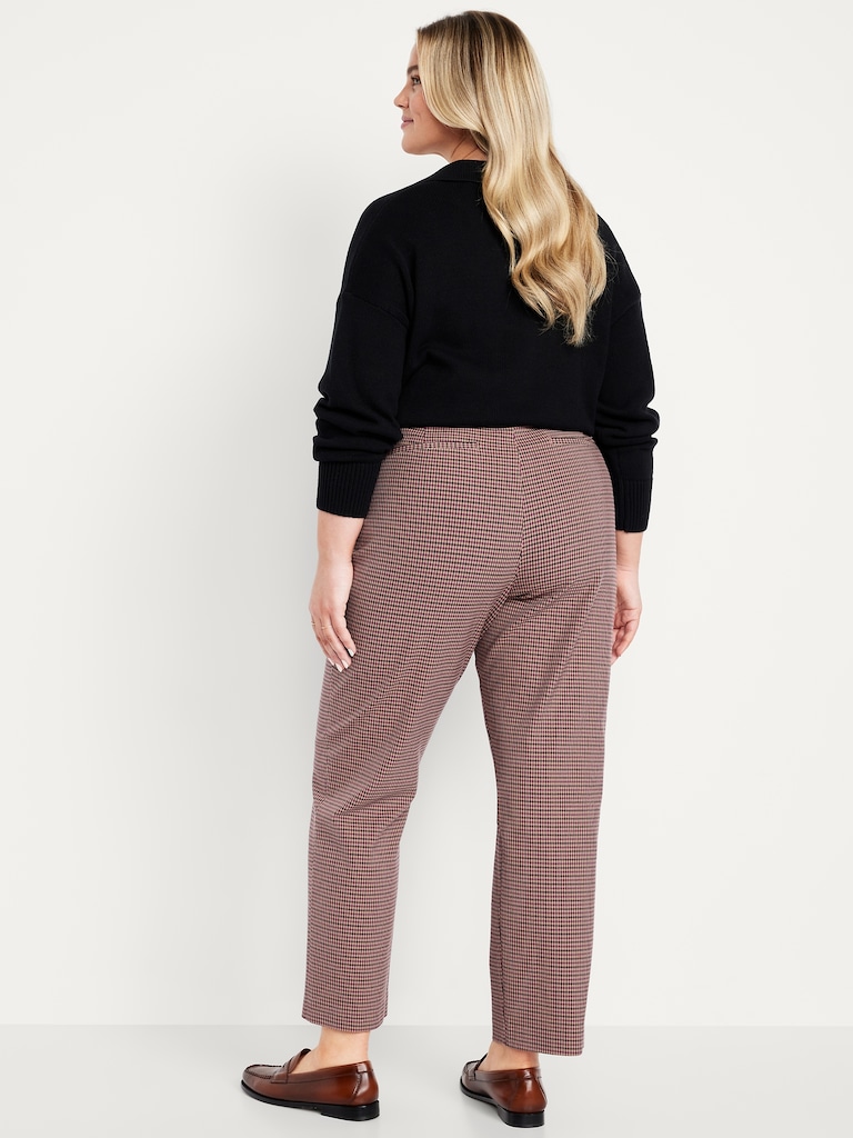 High-Waisted Pixie Straight Ankle Pants