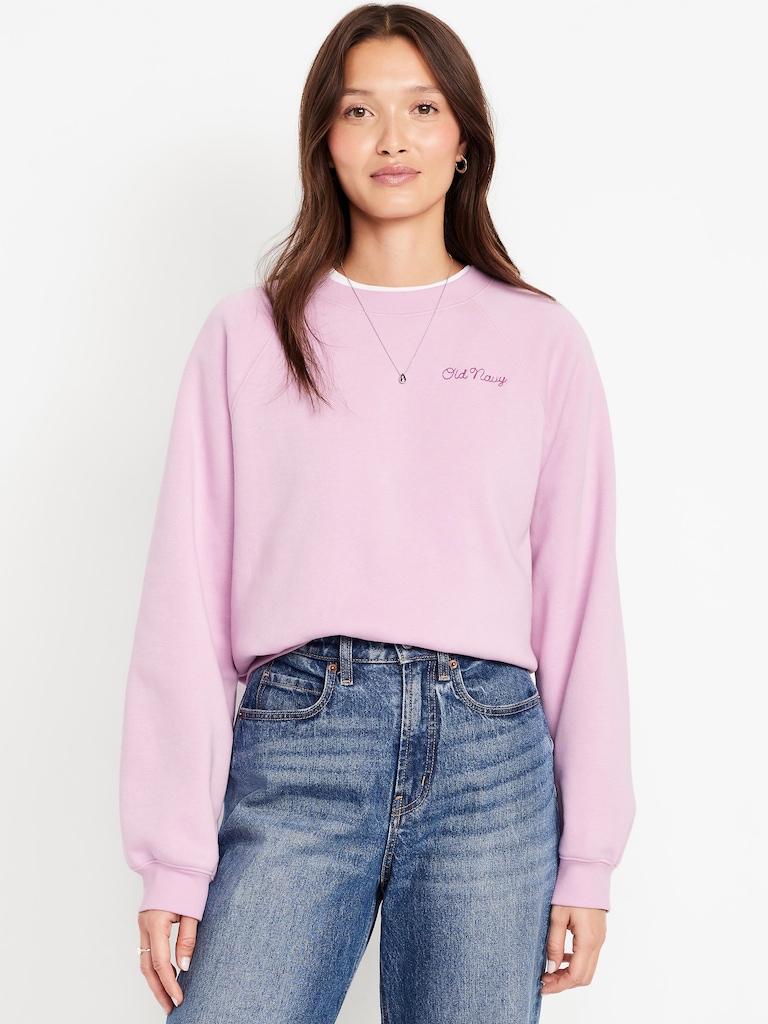 Vintage Crew-Neck Logo-Graphic Sweatshirt